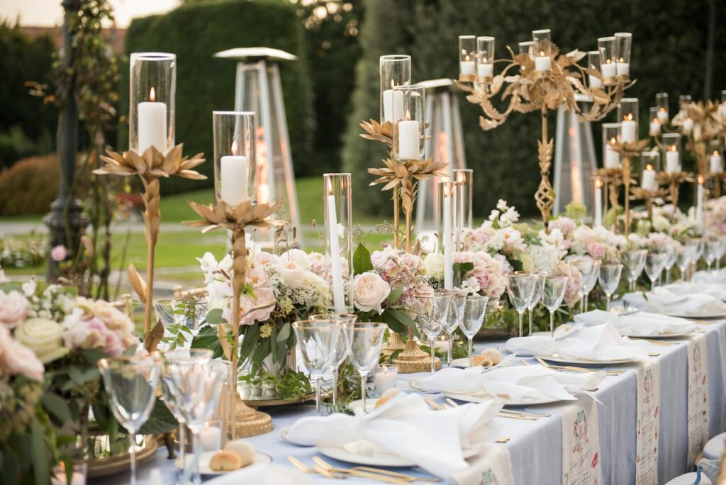 wedding chateau martiney - wedding reception in garden