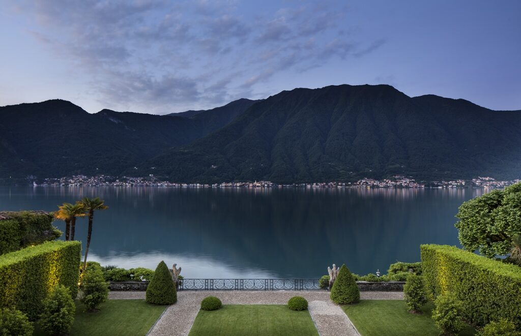 view on the lake of Como from the villa Balbiano