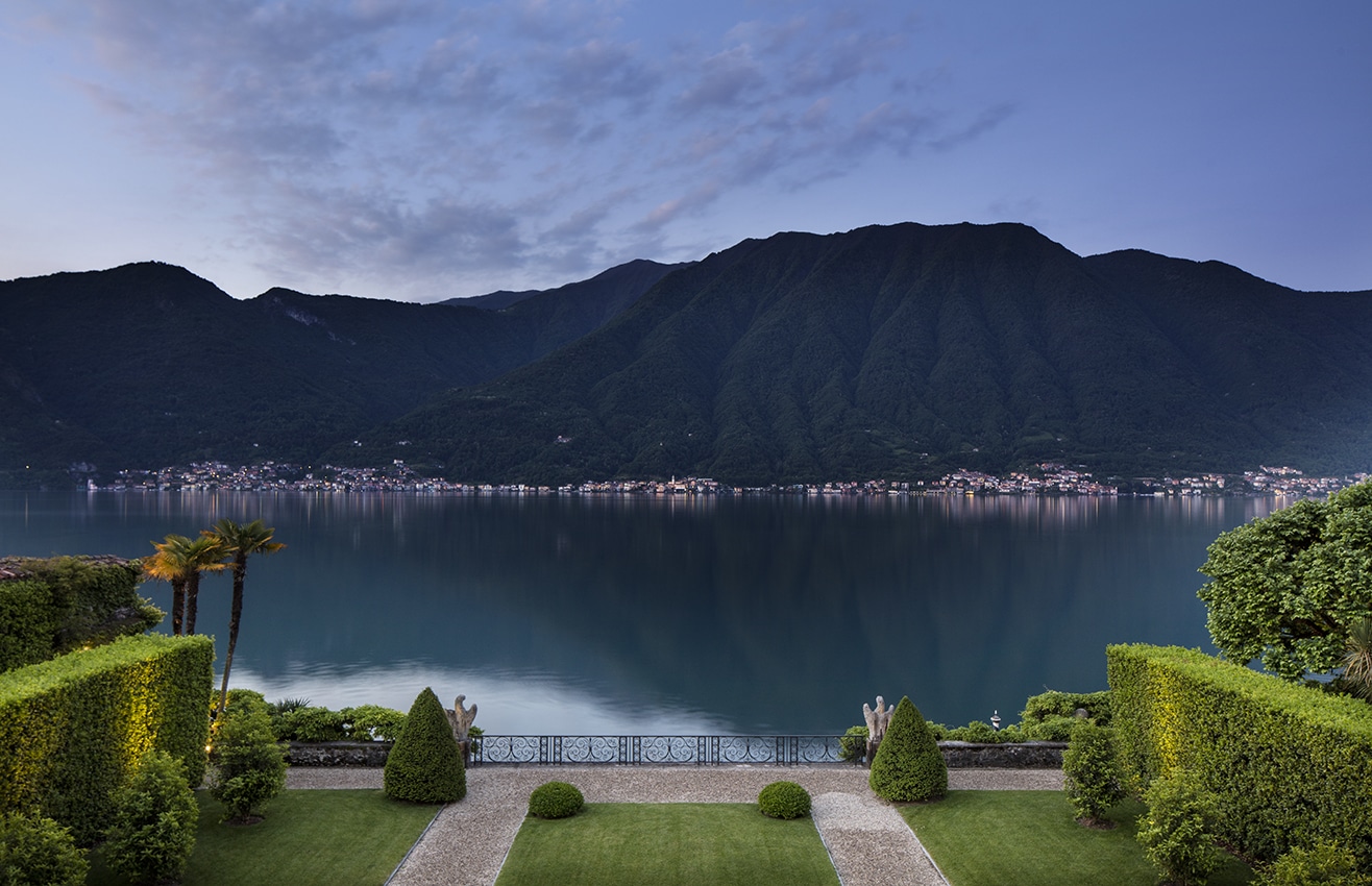 view on the lake of Como from the villa Balbiano