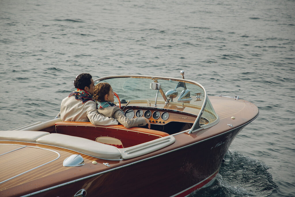 boat cruise on lake como