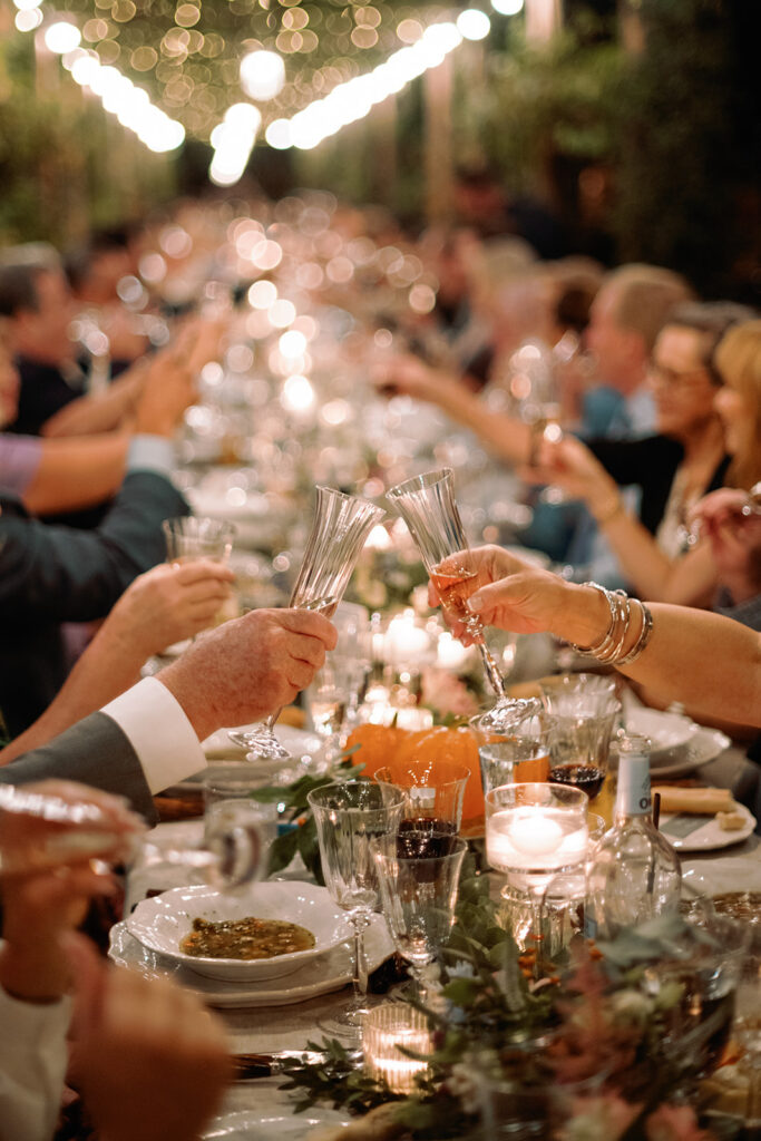 toasting guests