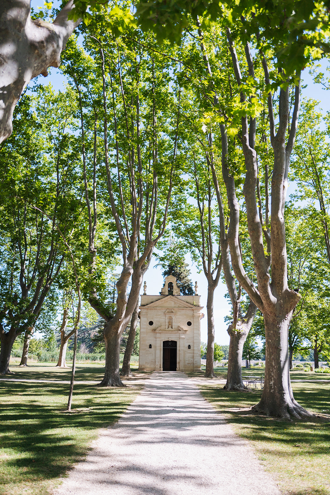 gardens with shaded area are convenient when hosting a seminar in provence at Chateau Fondcolombes.
