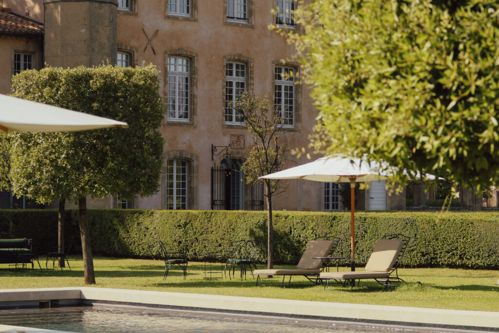 Villa Baulieu wedding venue pool area with 2000 square meter estate views