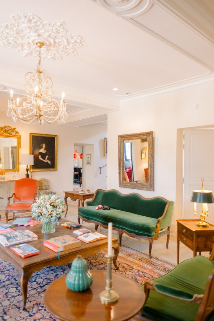 Chateau d'Estoublon bridal suite, luxury wedding preparations in Provence