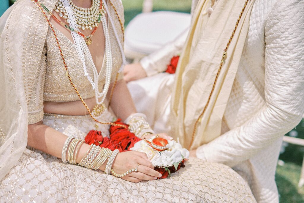 Indian wedding mandap ceremony, South of France luxury wedding