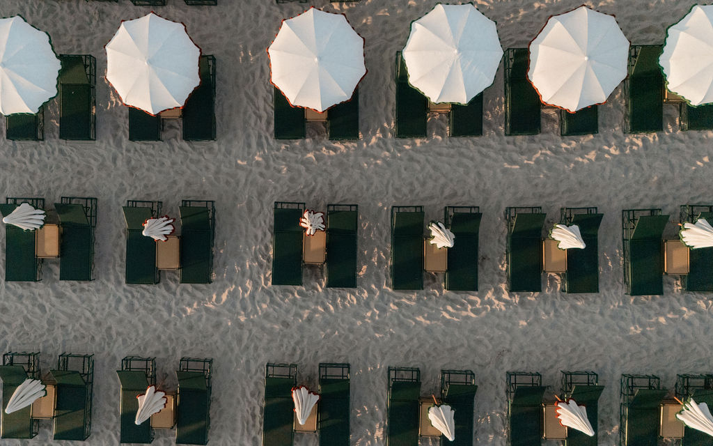 Elegant destination wedding weekend couple photoshoot with cohesive design details across events