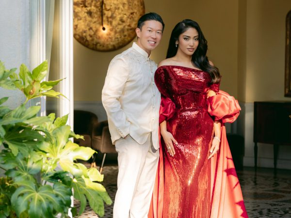 Asian Traditional party  all red and white. Dress code for guests is white here, with the red for the Bride