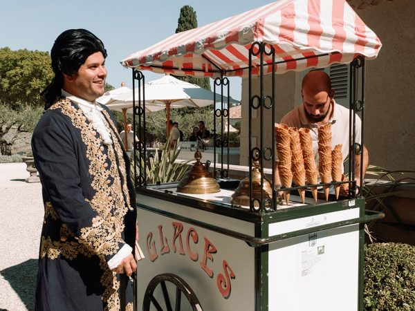 Fun garden party in costumes d'époque! Unique & memorable gift for the guests who had a very unique experience.