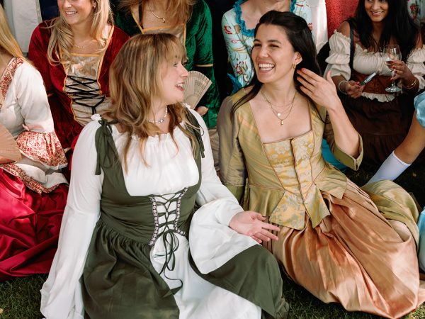 Fun garden party in costumes d'époque! Unique & memorable gift for the guests who had a very unique experience.